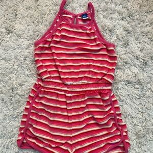 Old Navy Striped Pink and Yellow Kids Romper
